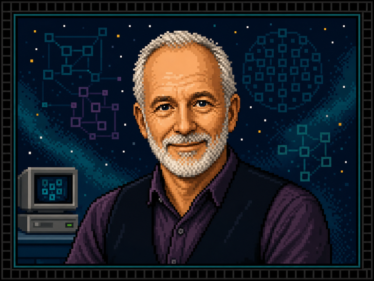 Original pixel-art portrait of Gene Keys author Richard Rudd